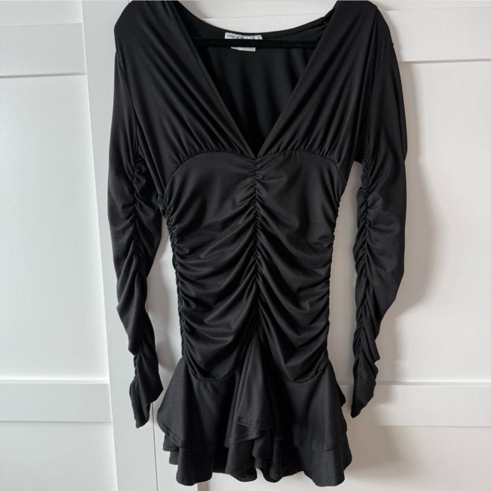 Urban Renewal Black Ruched Bodycon Dress